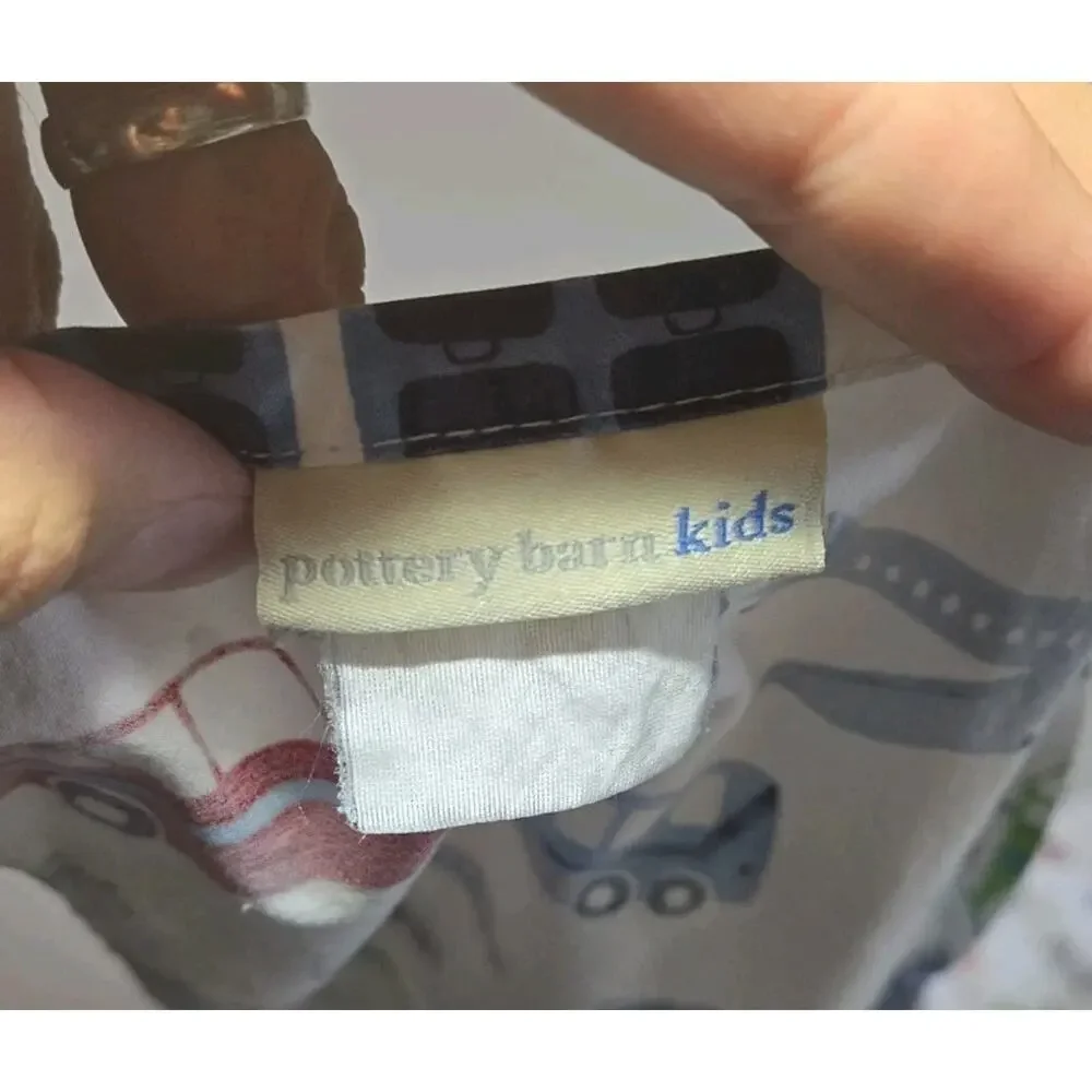 POTTERY BARN KIDS Full Flat Transportation Truck Plane Bus Car Theme